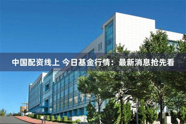 中国配资线上 今日基金行情：最新消息抢先看