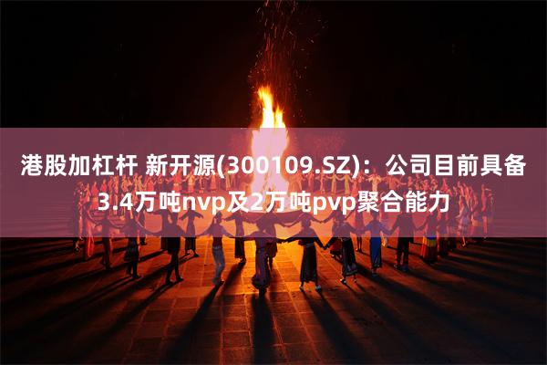 港股加杠杆 新开源(300109.SZ)：公司目前具备3.4万吨nvp及2万吨pvp聚合能力