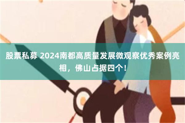 股票私募 2024南都高质量发展微观察优秀案例亮相，佛山占据四个！