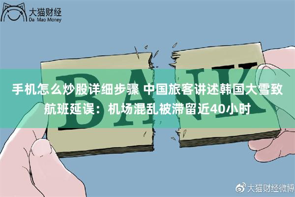 手机怎么炒股详细步骤 中国旅客讲述韩国大雪致航班延误：机场混乱被滞留近40小时