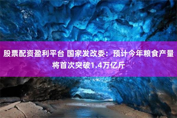 股票配资盈利平台 国家发改委：预计今年粮食产量将首次突破1.4万亿斤
