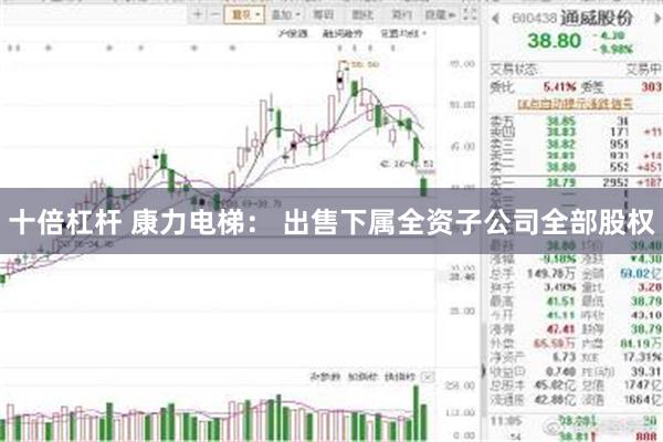 十倍杠杆 康力电梯： 出售下属全资子公司全部股权