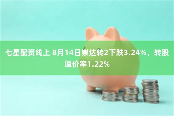 七星配资线上 8月14日崇达转2下跌3.24%，转股溢价率1.22%