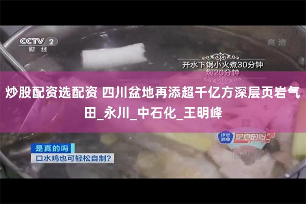 炒股配资选配资 四川盆地再添超千亿方深层页岩气田_永川_中石化_王明峰