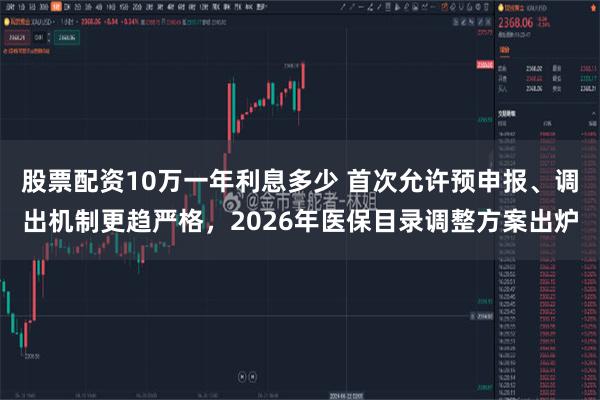 股票配资10万一年利息多少 首次允许预申报、调出机制更趋严格，2026年医保目录调整方案出炉