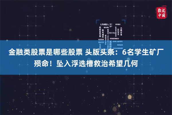 金融类股票是哪些股票 头版头条:6名学生矿厂殒命!坠入浮选槽救治希望几何