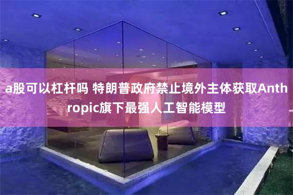 a股可以杠杆吗 特朗普政府禁止境外主体获取Anthropic旗下最强人工智能模型