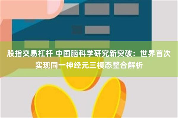 股指交易杠杆 中国脑科学研究新突破：世界首次实现同一神经元三模态整合解析